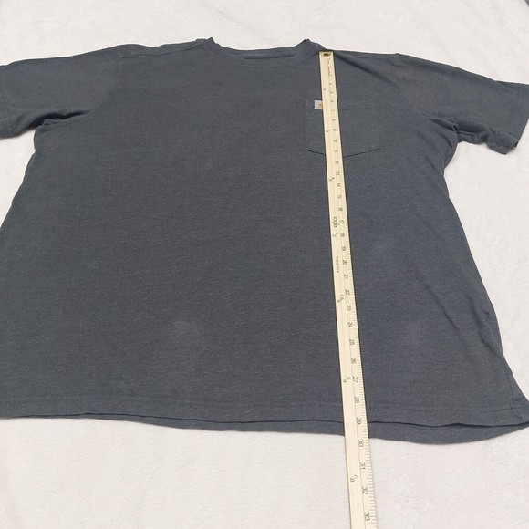 Carhartt Mens Size 2XL Gray Short Sleeve Workwear Pocket Tee Relaxed 101125 - Picture 5 of 7